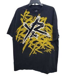 Young‎ & Reckless Men's Black YR Scribble Logo Double Sided Graphic Tee Size XL